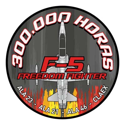 300,000 F-5 flying hours commemorative crest