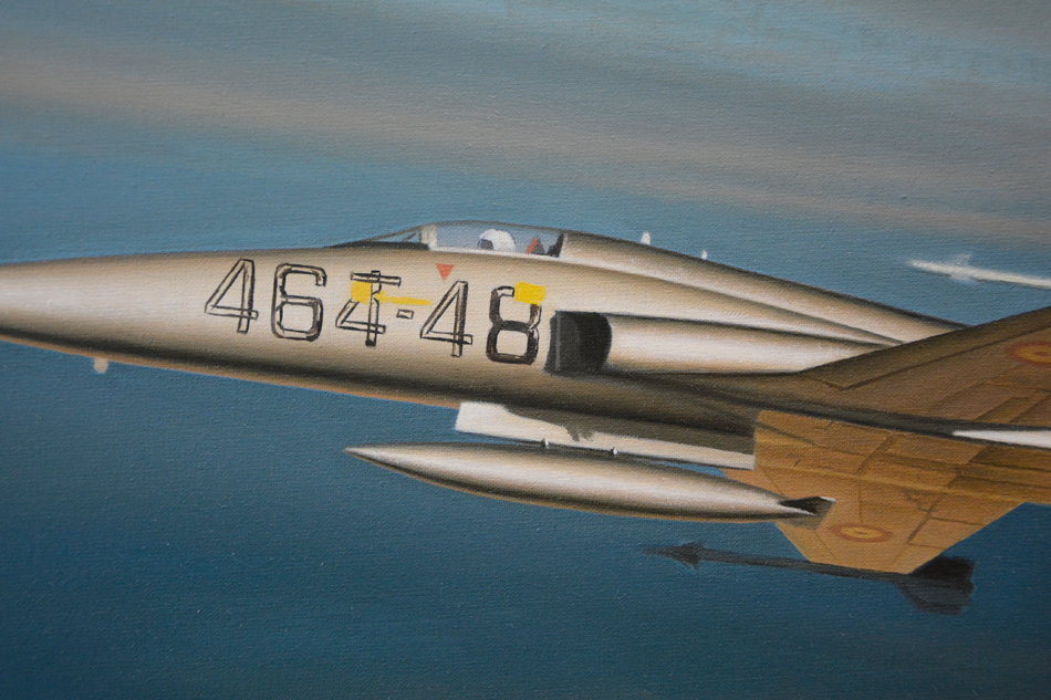 F-5 painting during final detailing